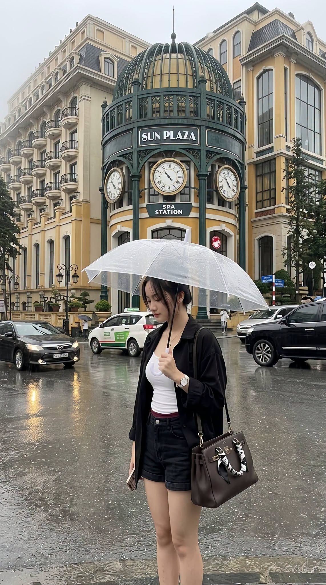 Ảnh cô gái đứng ở Sun SaPa - Ảnh mẫu tham khảo