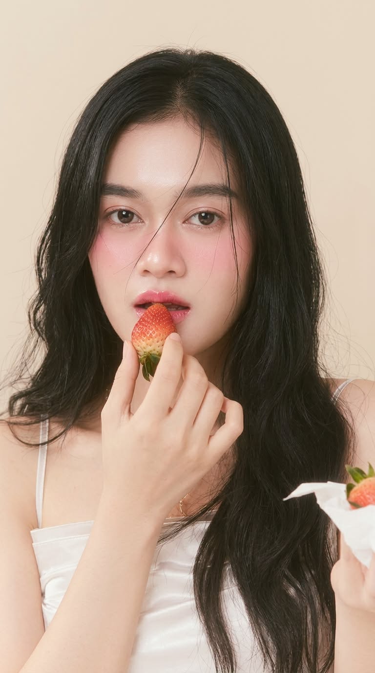 Mẫu ảnh AI Nàng thơ - Nàng Thơ Bên Quả Dâu
