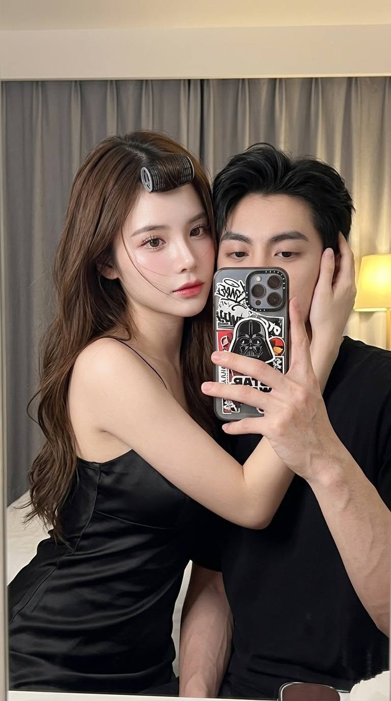 Tạo Ảnh Selfie Cặp Đôi Trước Gương - Ảnh mẫu tham khảo