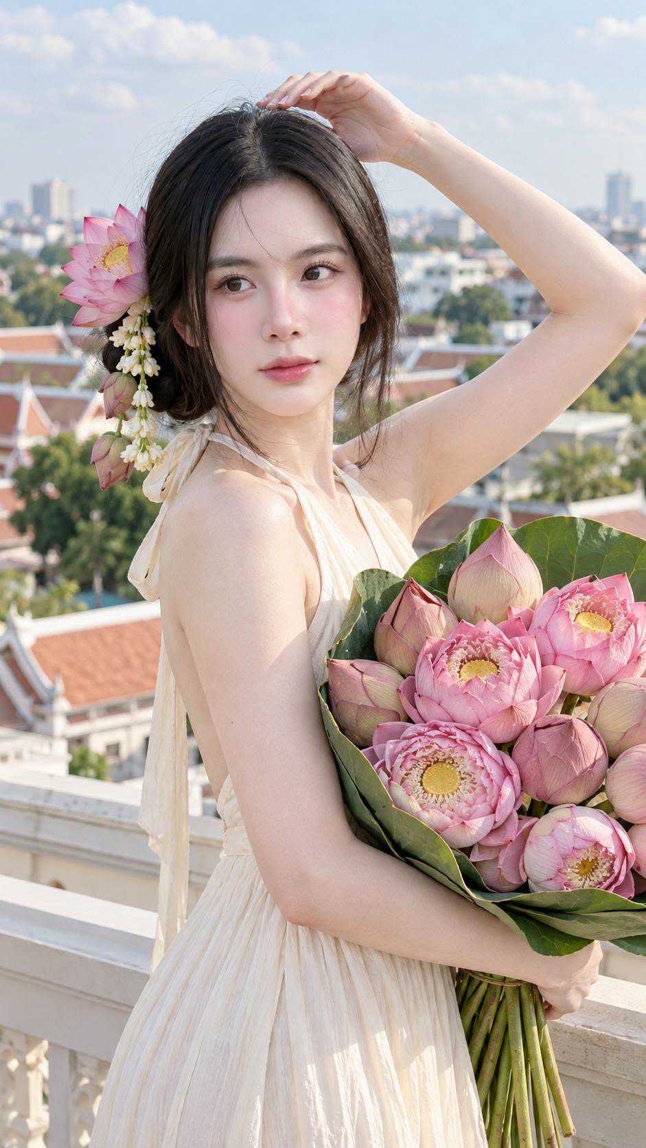 Nàng Thơ Cùng Hoa Sen - Ảnh mẫu tham khảo