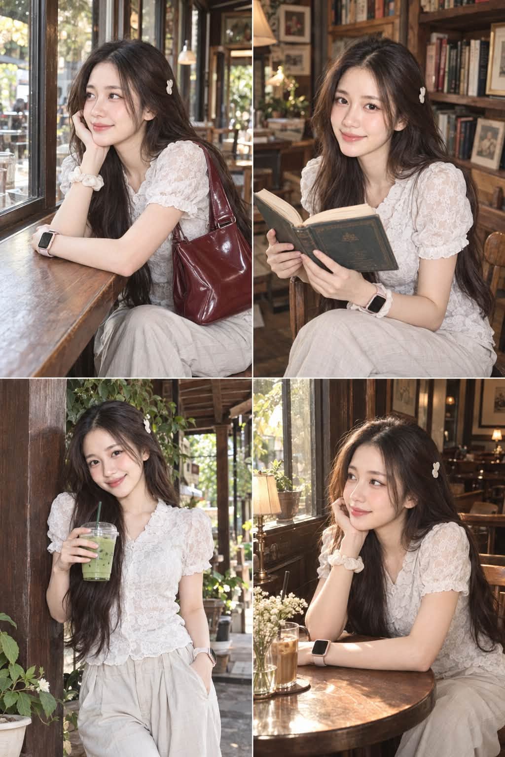 Nàng thơ trong quán cà phê vintage - Ảnh mẫu tham khảo