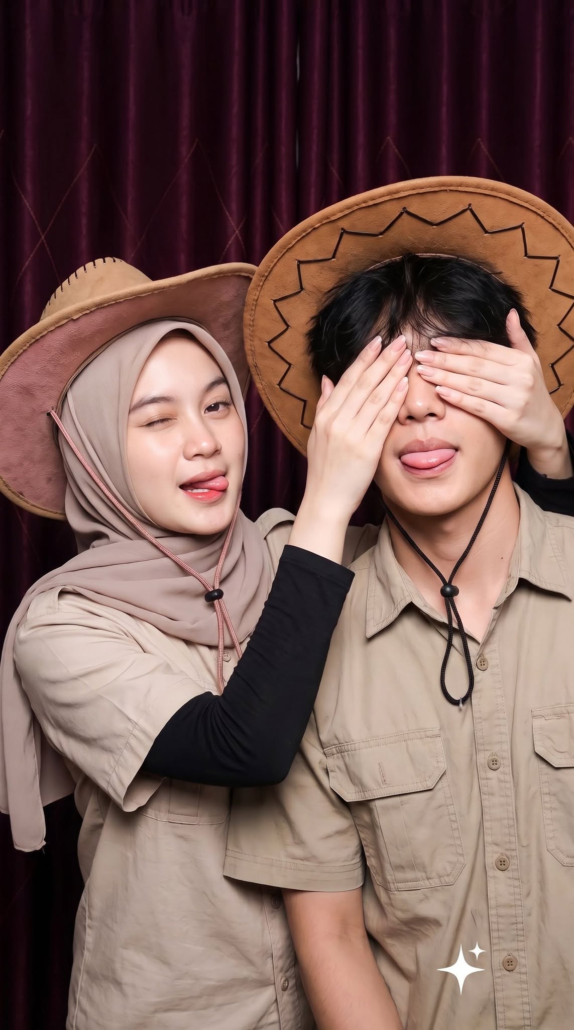 Couple cao bồi tinh nghịch - Ảnh mẫu tham khảo