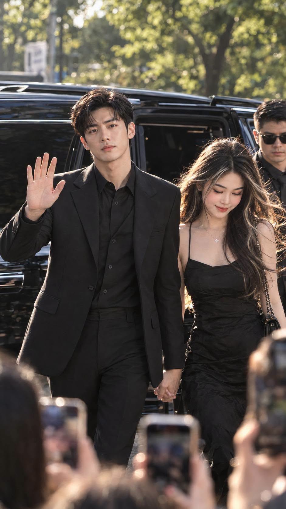 Couple thanh lịch giữa đám đông - Ảnh mẫu tham khảo