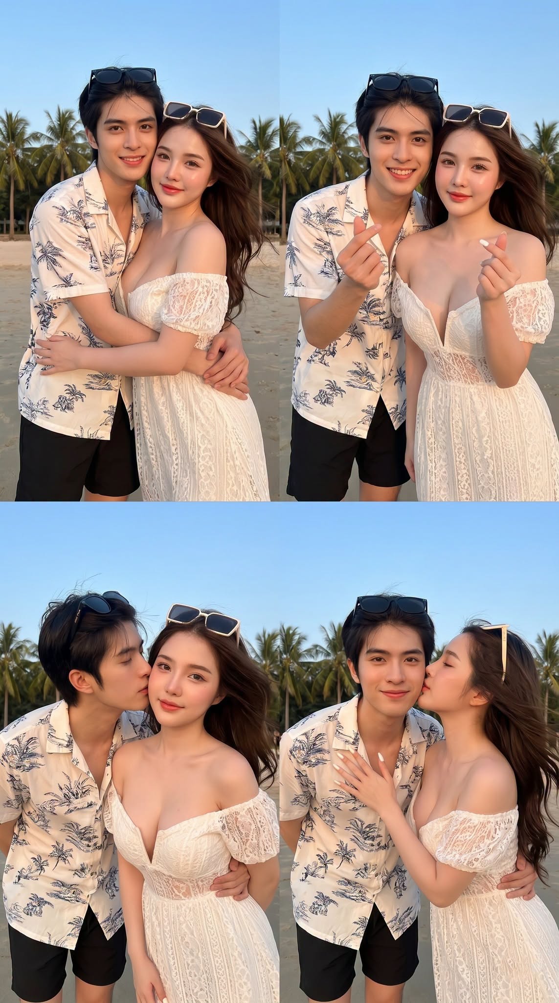 Couple mùa hè bên biển - Ảnh mẫu tham khảo