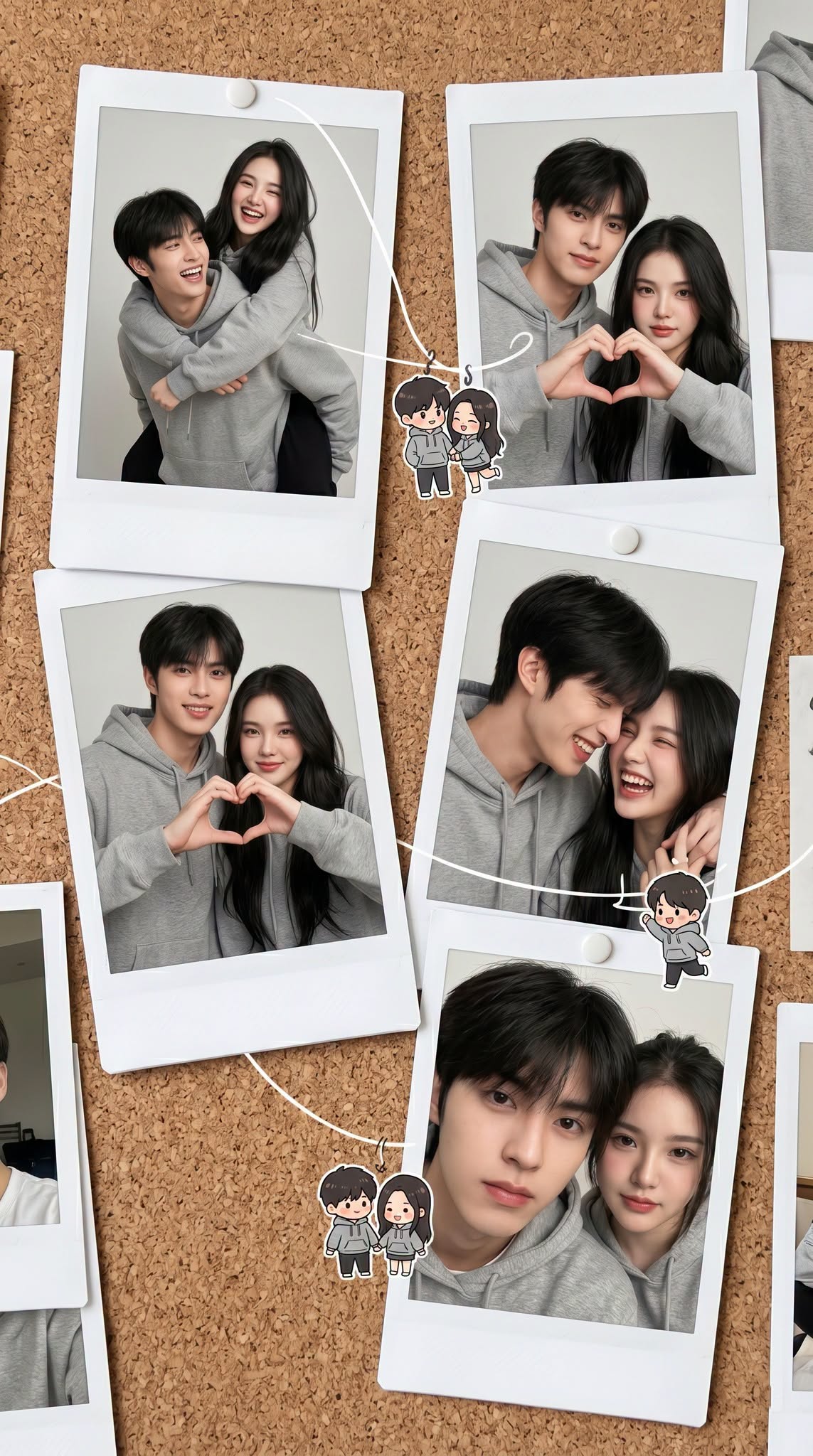 Couple Polaroid đáng yêu - Ảnh mẫu tham khảo