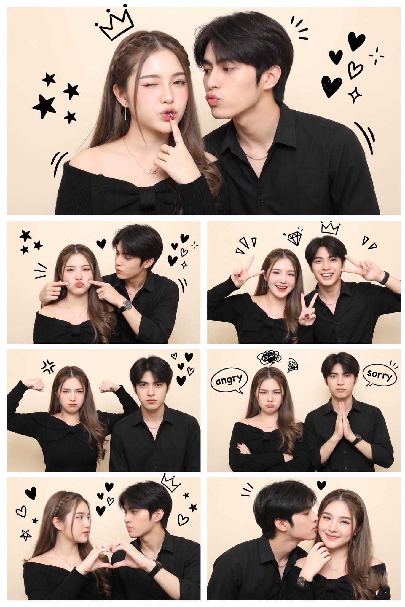 Bộ ảnh couple dễ thương – Khoảnh khắc tình yêu - Ảnh mẫu tham khảo