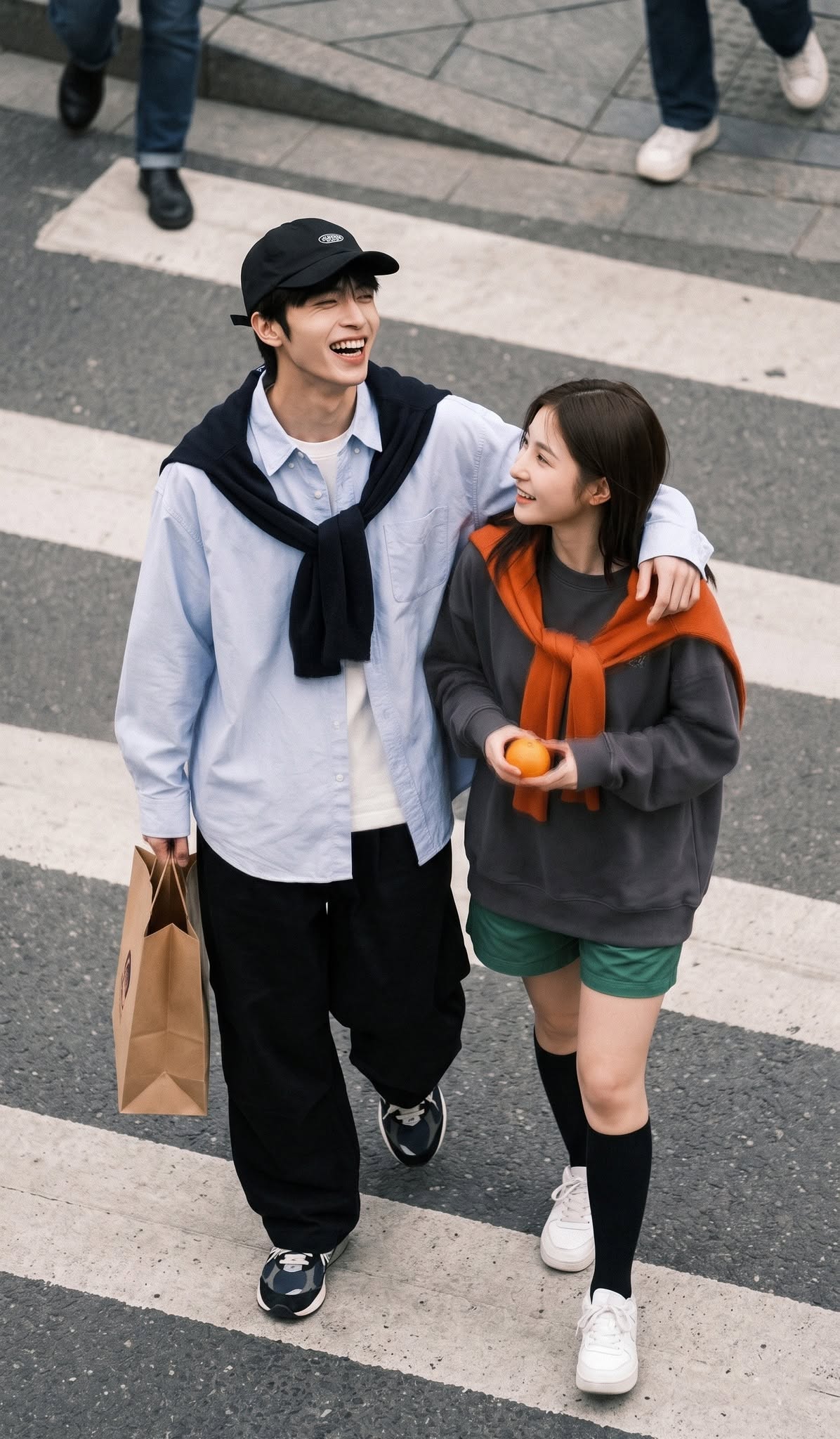 Ảnh Couple Dạo Phố Hàn Quốc – Tạo Ảnh Đôi Tự Nhiên - Ảnh mẫu tham khảo