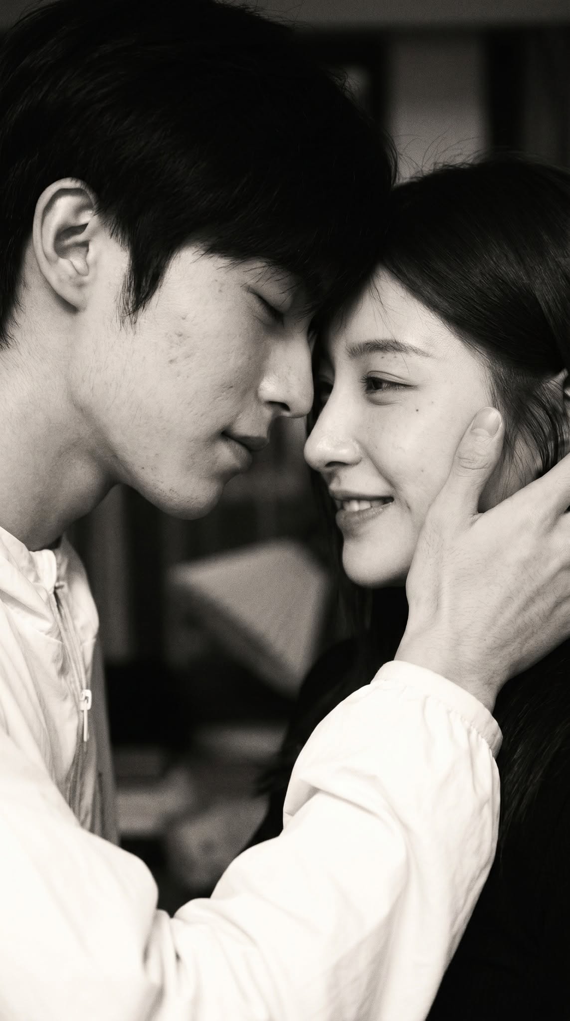 Ảnh Couple Đen Trắng Lãng Mạn – Tạo Ảnh Đôi Cận Mặt - Ảnh mẫu tham khảo