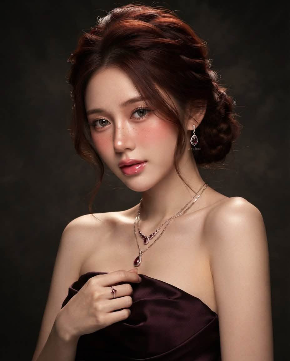 Mẫu ảnh AI Ảnh Cô Gái Váy Dạ Hội Sang Trọng – Phong Cách Quý Phái, Quyến Rũ - Chân dung nữ