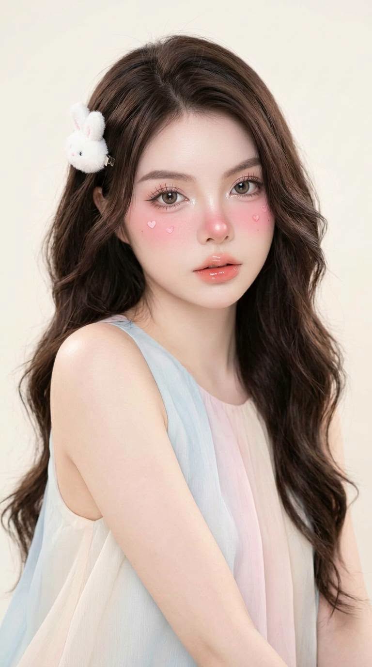 Mẫu ảnh AI Tạo ảnh AI nàng thơ cô gái dễ thương phong cách Kawaii - Nàng Thơ