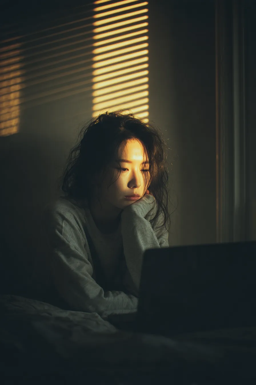 Mẫu ảnh AI Chân dung nữ - Tạo Ảnh AI Cô Gái Bên Cửa Sổ – Phong Cách Vintage Trầm Buồn