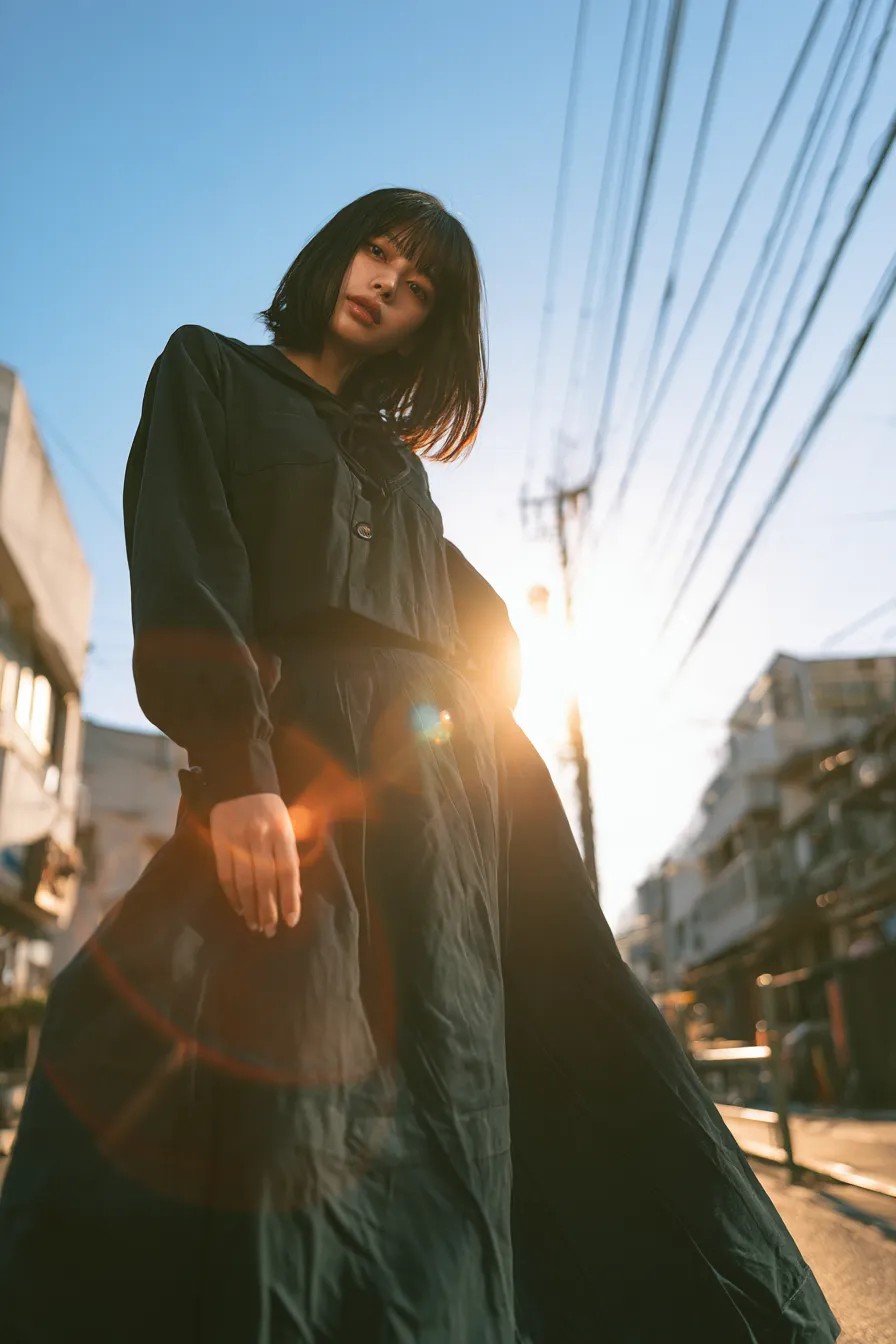 Mẫu ảnh AI Chân dung nữ - Tạo Ảnh AI Cô Gái Phố Thị – Phong Cách Street Style Ánh Nắng Điện Ảnh
