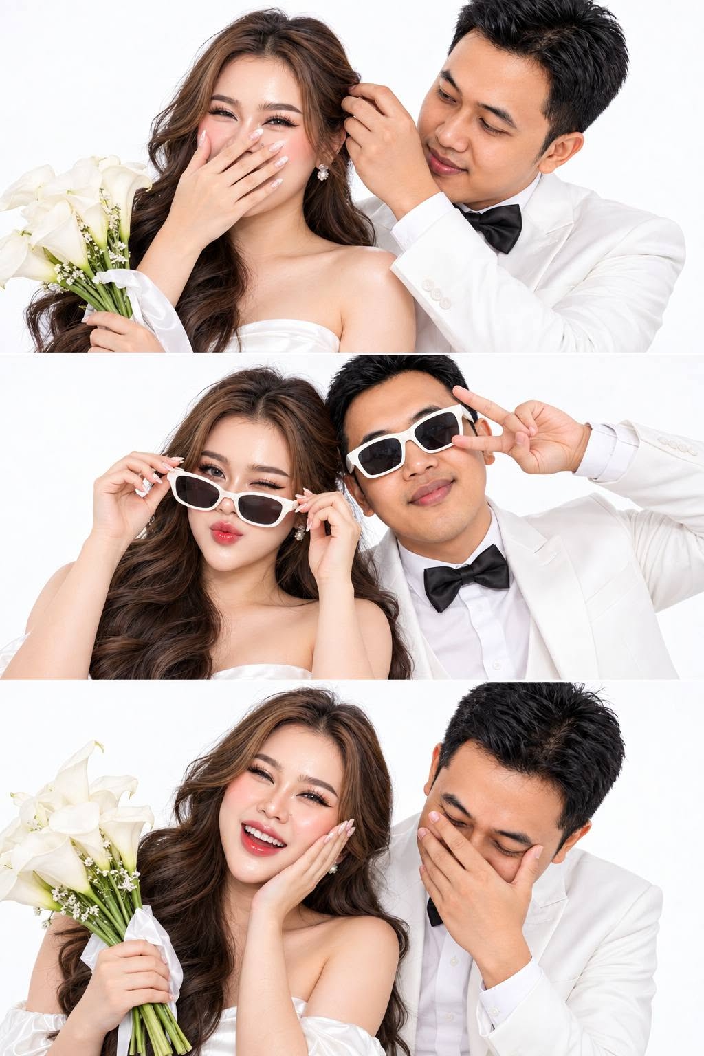 Mẫu ảnh AI Tạo Ảnh Cưới AI Vui Nhộn – Concept Cô Dâu Chú Rể Trẻ Trung - Ảnh Cưới