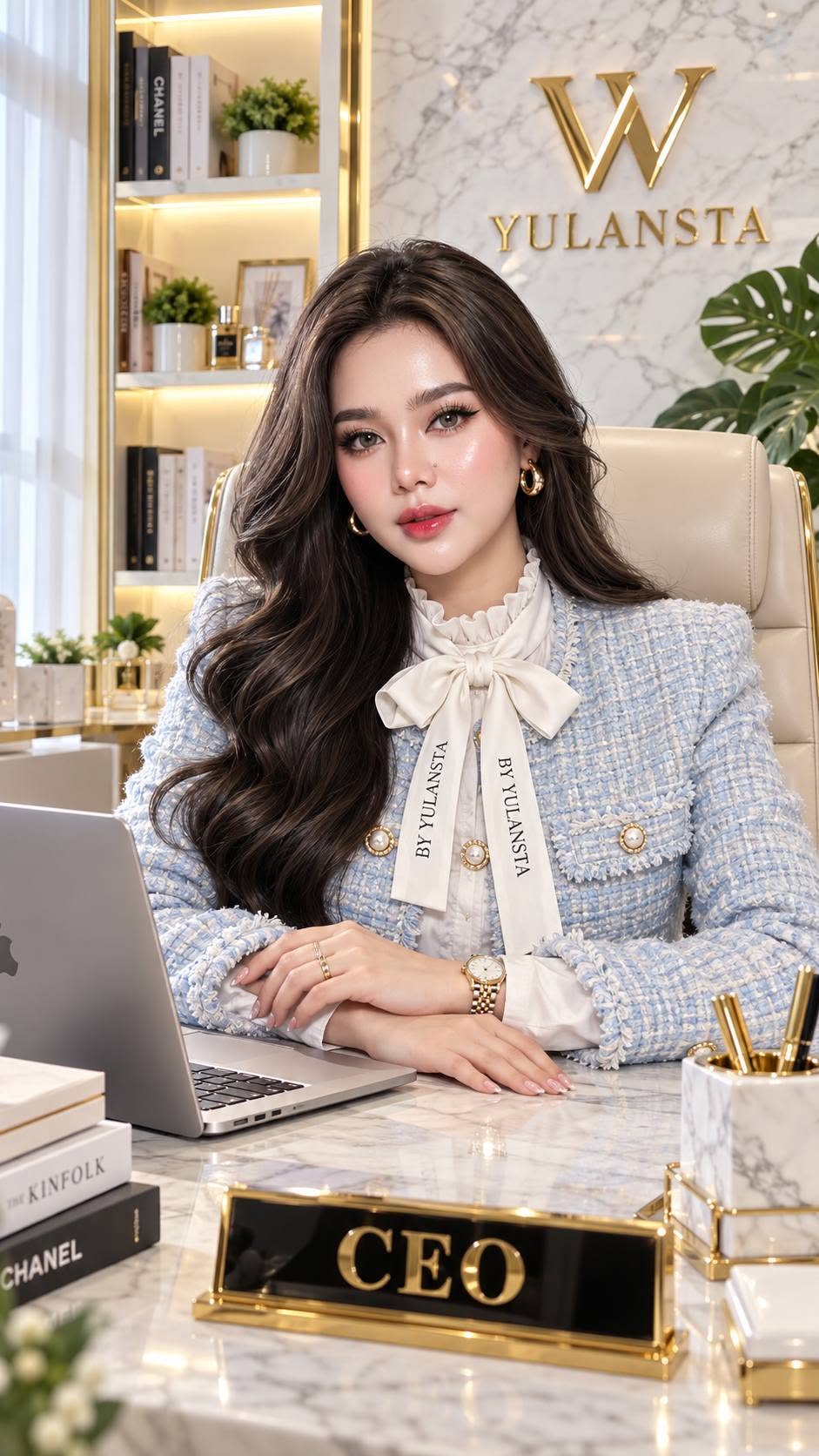Mẫu ảnh AI Tạo Ảnh Nữ CEO Sang Trọng – Nữ Doanh Nhân Thành Đạt Trong Văn Phòng Cao Cấp - Chân dung nữ