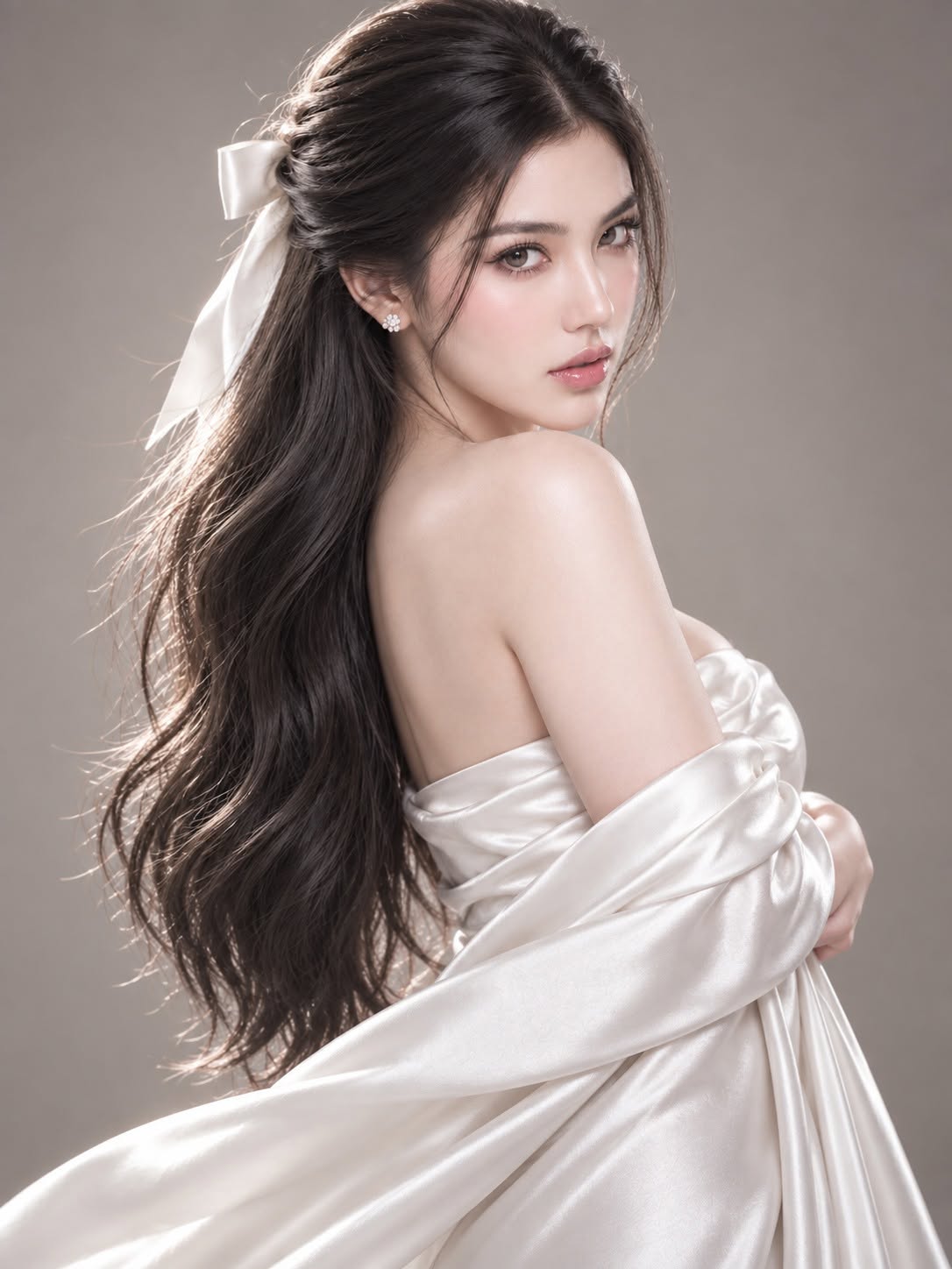 Mẫu ảnh AI Tạo Ảnh Nàng Thơ Chụp Studio Sang Trọng – Ảnh Chân Dung Nữ Siêu Chân Thực - Chân dung nữ